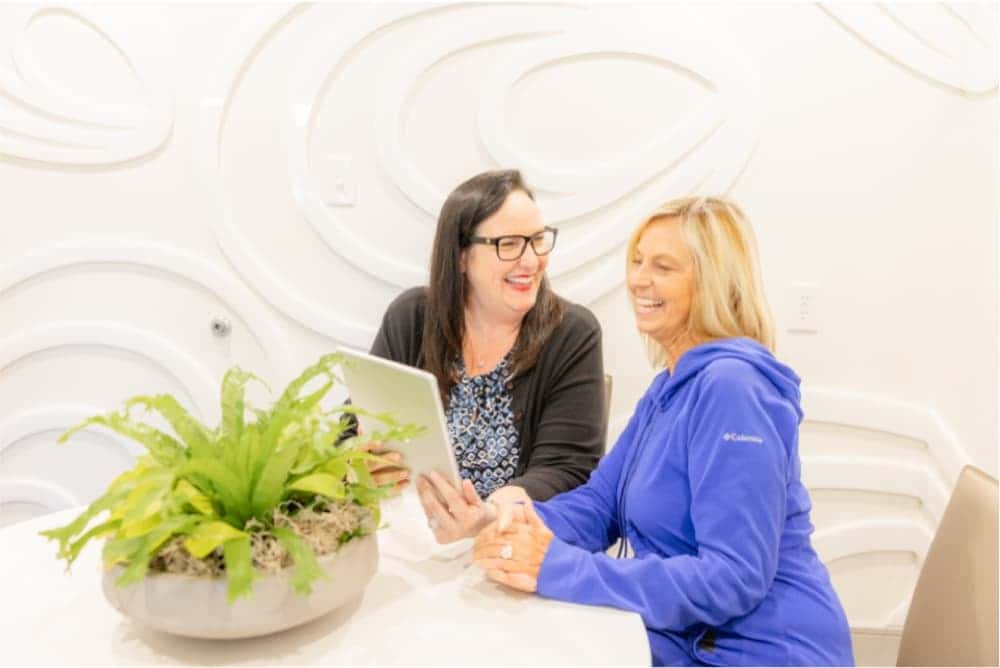 patient and doctor talking during free consultation