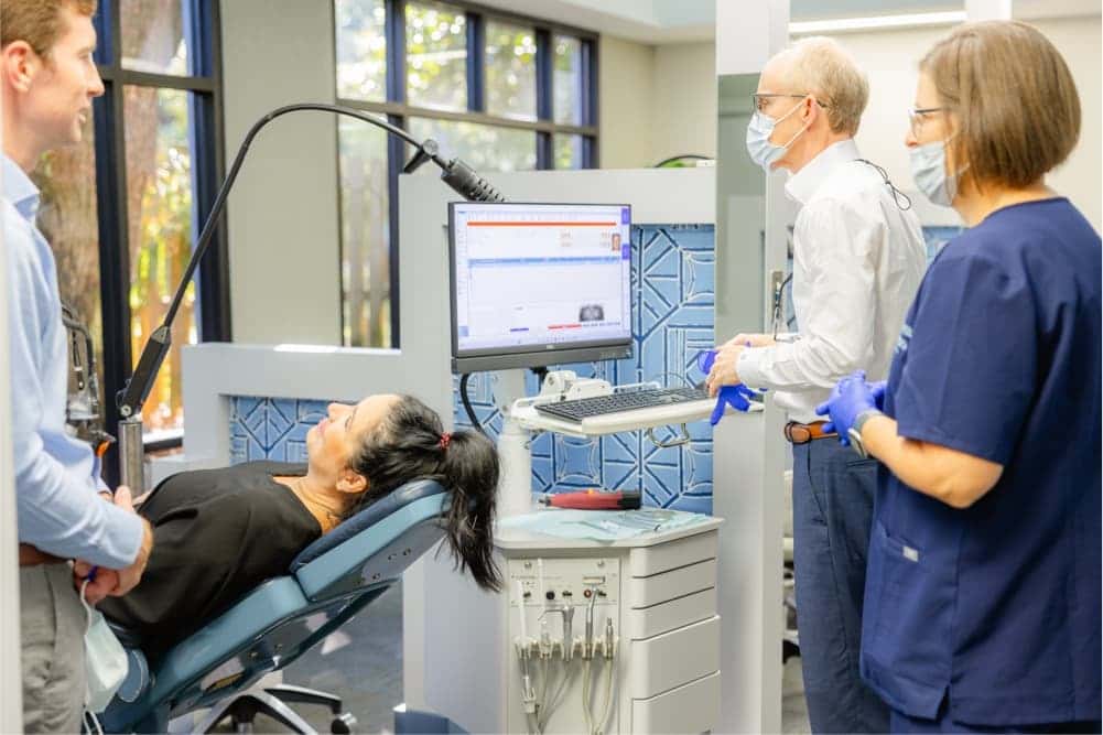 patient having digital scans taken